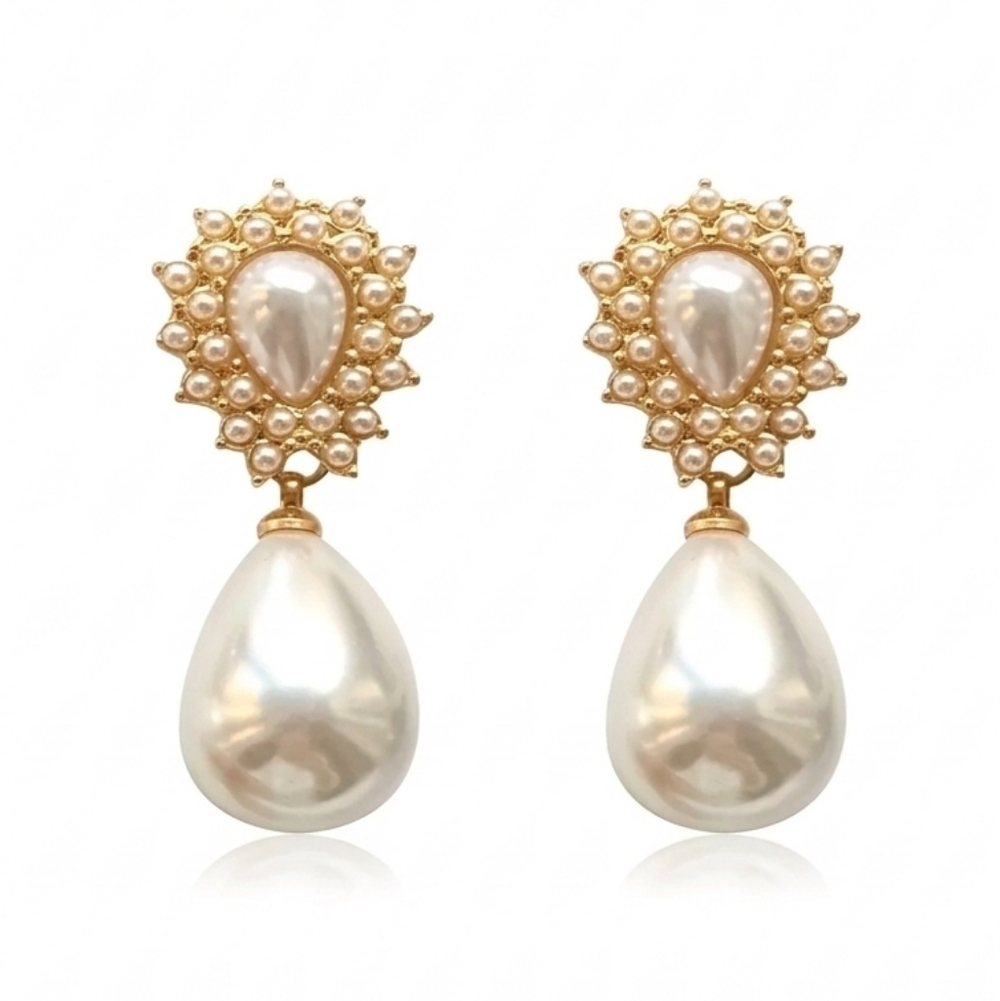 🆕️ Classic Pearl Teardrop Drop Earrings NWOT